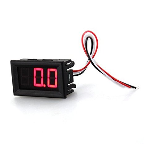 Voltímetro 3.5-30V Rojo Dos Cables