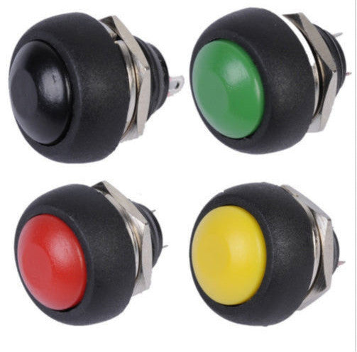 Botón Plástico Contra Agua Amarillo