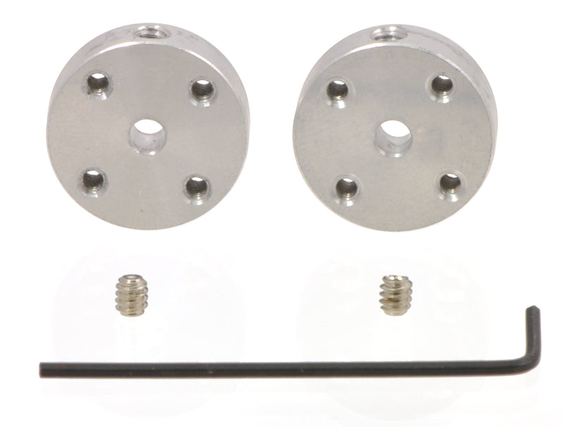 Hub Aluminio Eje 5 mm Tornillos M3 (Par) Pololu